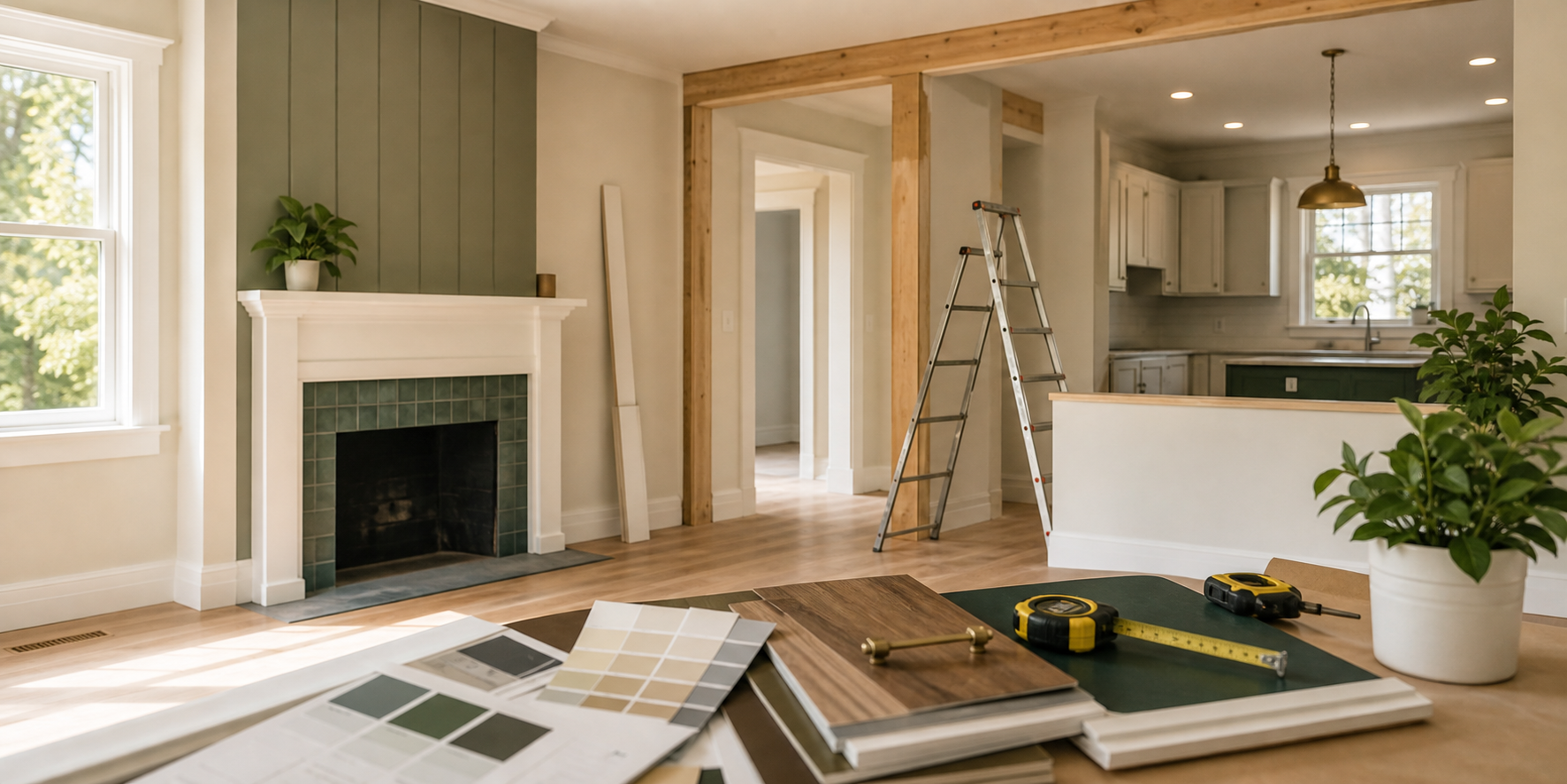 Organized renovation project in progress
